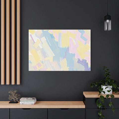 Pastel Abstract Brushstroke Canvas Wall Art