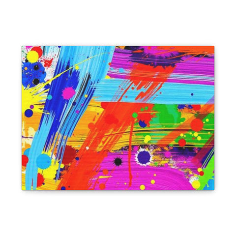Abstract Color Splash Canvas Print — Vibrant Modern Wall Art