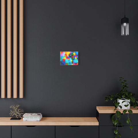 Abstract Rainbow Splash Matte Canvas Print