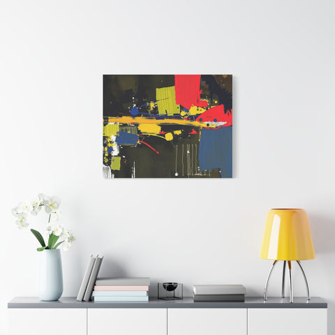 Abstract Color Splash Matte Canvas Print — Modern Stretched Wall Art