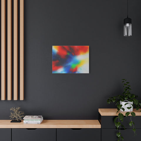 Abstract Color Burst Canvas Print — Vibrant Stretched Matte Wall Art