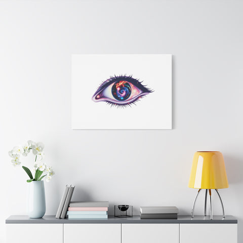 Cosmic Eye Canvas Print — Galaxy Eye Matte Stretched Wall Art