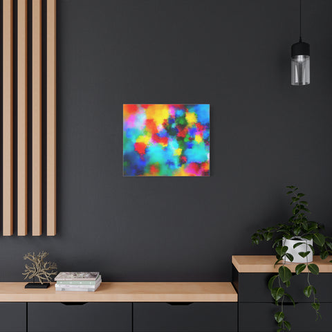 Abstract Rainbow Splash Matte Canvas Print