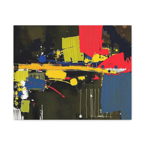 Abstract Color Splash Matte Canvas Print — Modern Stretched Wall Art
