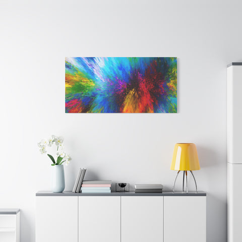Abstract Color Explosion Matte Canvas Print