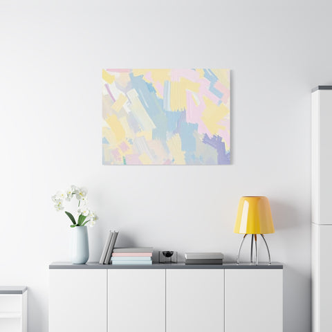 Pastel Abstract Brushstroke Canvas Wall Art