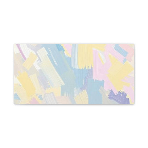 Pastel Abstract Brushstroke Canvas Wall Art