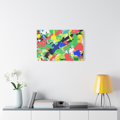 Abstract Color Splash Canvas Print — Vibrant Modern Wall Art
