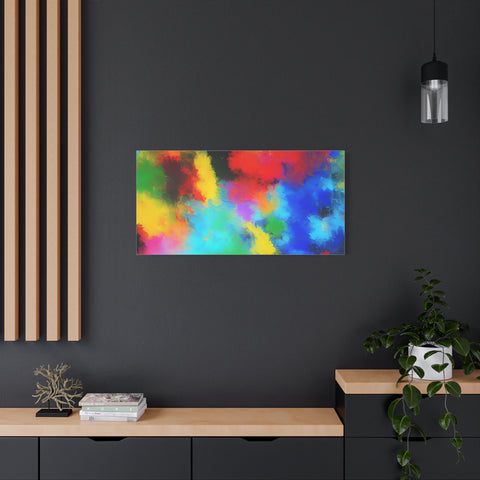 Abstract Color Burst Canvas Print — Vibrant Stretched Matte Wall Art