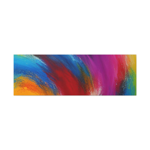 Abstract Rainbow Swirl Matte Canvas Print (Stretched)