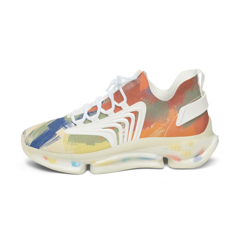 Mesh Sneakers — Colorful Abstract Athletic Shoes for Women