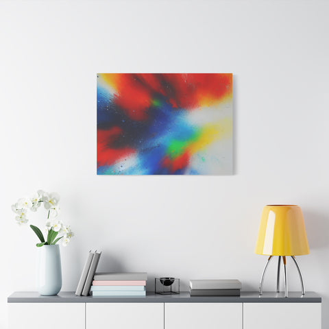 Abstract Color Burst Canvas Print — Vibrant Stretched Matte Wall Art