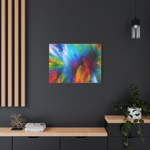 Abstract Color Explosion Matte Canvas Print