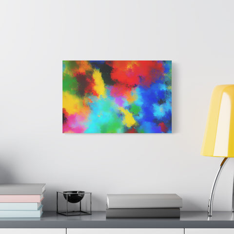 Abstract Color Burst Canvas Print — Vibrant Stretched Matte Wall Art
