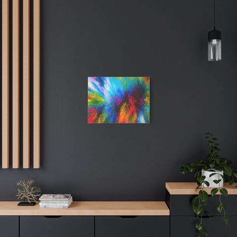 Abstract Color Explosion Matte Canvas Print