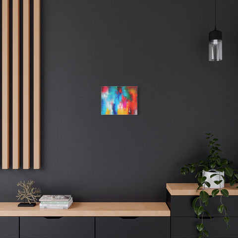 Vibrant Abstract Color Splash Matte Canvas Print