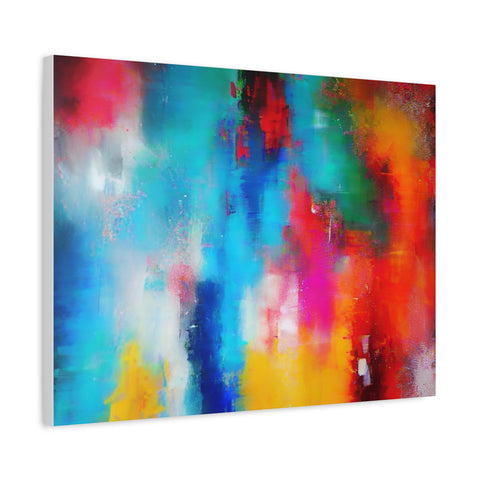 Vibrant Abstract Color Splash Matte Canvas Print