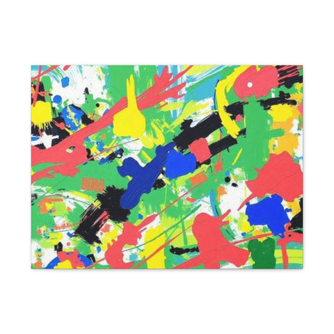 Abstract Color Splash Canvas Print — Vibrant Modern Wall Art