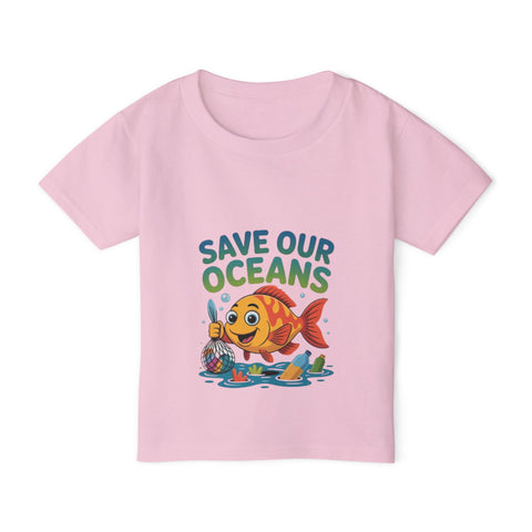 Save Our Oceans Toddler T-Shirt — Cute Fish Environmental Shirt for Kids