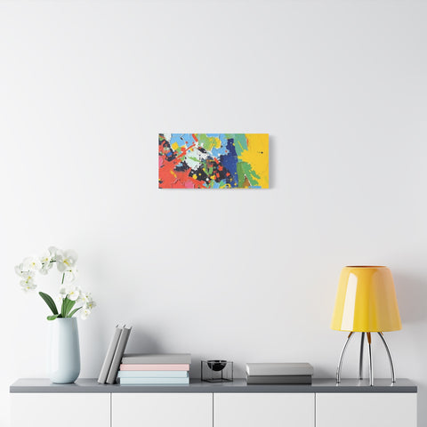 Abstract Color Splash Matte Canvas — Stretched Wall Art