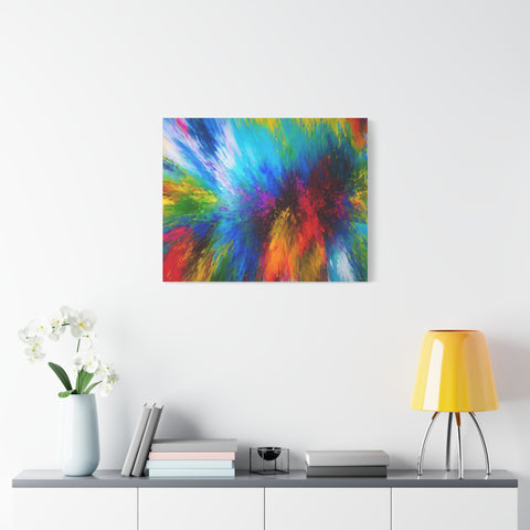 Abstract Color Explosion Matte Canvas Print