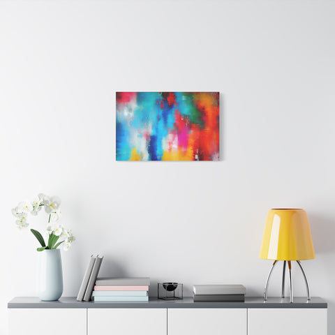 Vibrant Abstract Color Splash Matte Canvas Print