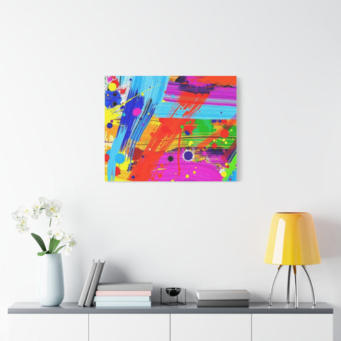 Abstract Color Splash Canvas Print — Vibrant Modern Wall Art