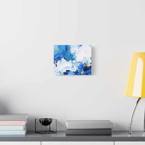 Abstract Blue Galaxy Canvas Print — Matte Stretched Wall Art