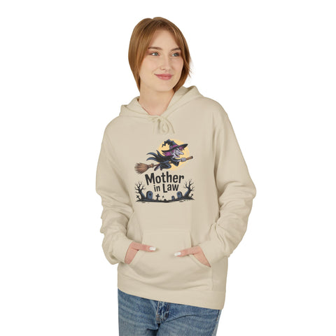 Mother-in-Law Halloween Hoodie — Witch Broom Graveyard Sweatshirt