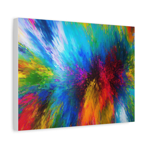 Abstract Color Explosion Matte Canvas Print