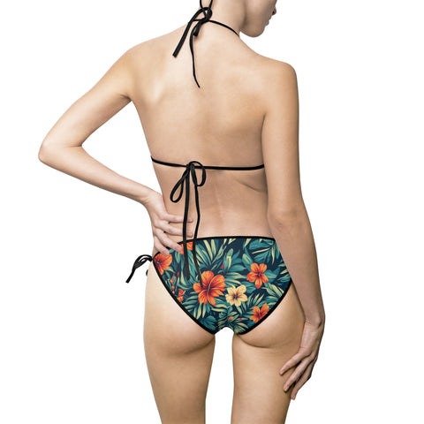 Floral Tropical Tie-Side Bikini
