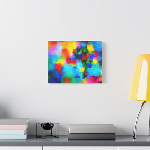 Abstract Rainbow Splash Matte Canvas Print