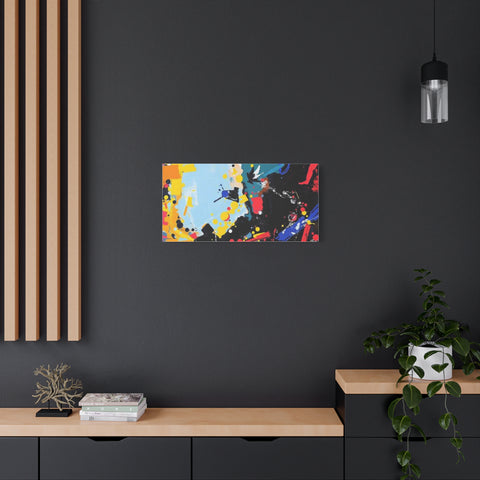 Abstract Color Splash Matte Canvas Print — Modern Stretched Wall Art