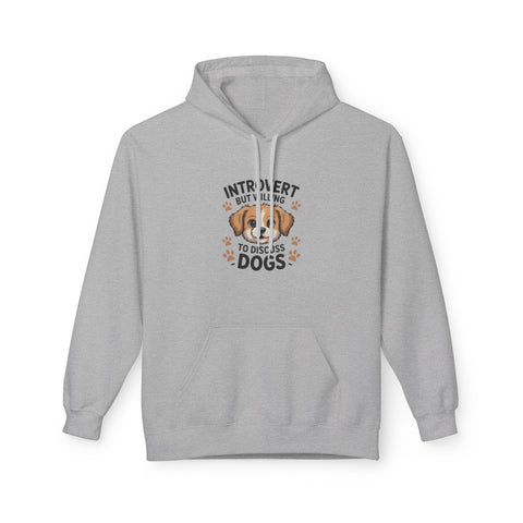 Introvert But Willing To Discuss Dogs Hoodie — Cute Dog Lover Pullover