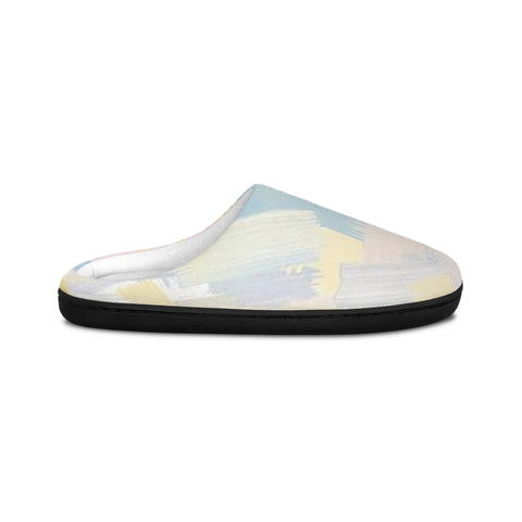 Pastel Brushstroke Women's Indoor Slippers — Soft Cozy House Shoes