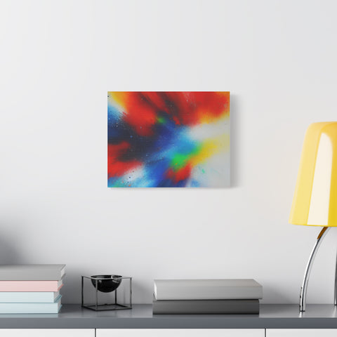 Abstract Color Burst Canvas Print — Vibrant Stretched Matte Wall Art