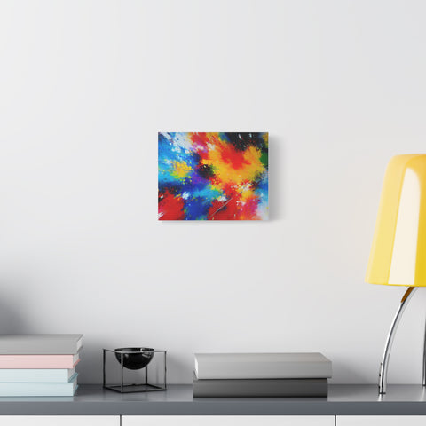 Abstract Color Splash Matte Canvas Print — Vibrant Stretched Wall Art