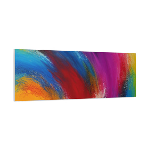 Abstract Rainbow Swirl Matte Canvas Print (Stretched)