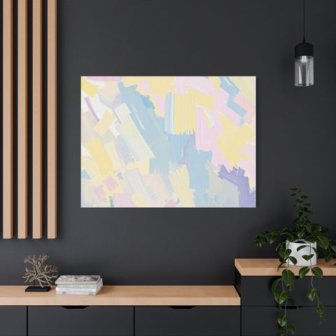 Pastel Abstract Brushstroke Canvas Wall Art