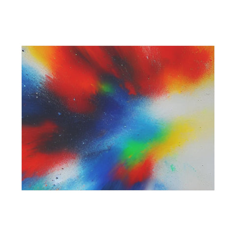 Abstract Color Burst Canvas Print — Vibrant Stretched Matte Wall Art