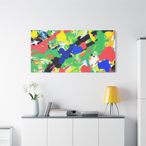 Abstract Color Splash Canvas Print — Vibrant Modern Wall Art
