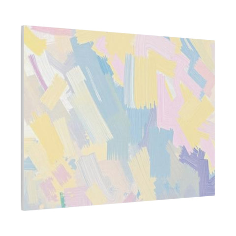 Pastel Abstract Brushstroke Canvas Wall Art