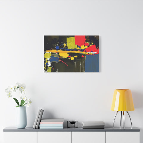 Abstract Color Splash Matte Canvas Print — Modern Stretched Wall Art