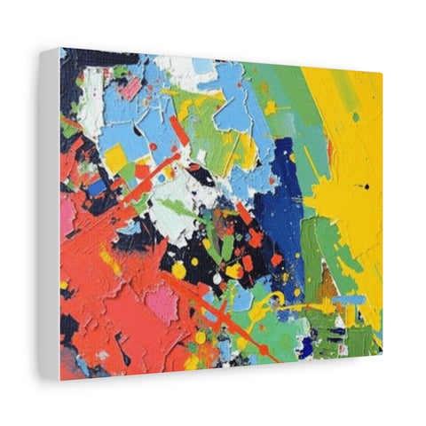 Abstract Color Splash Matte Canvas — Stretched Wall Art