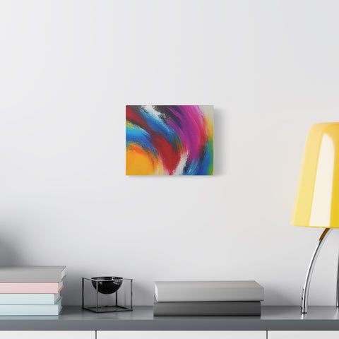Abstract Rainbow Swirl Matte Canvas Print (Stretched)
