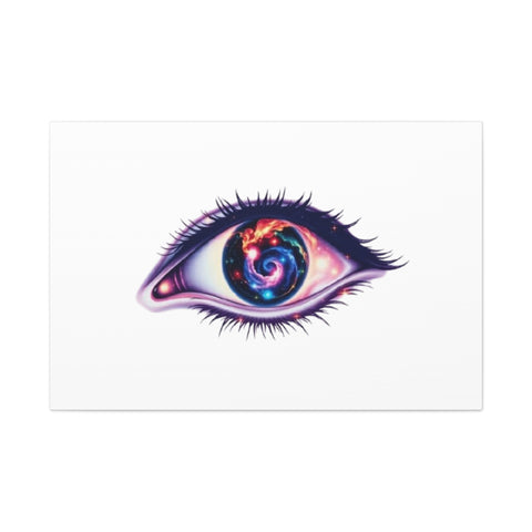 Cosmic Eye Canvas Print — Galaxy Eye Matte Stretched Wall Art