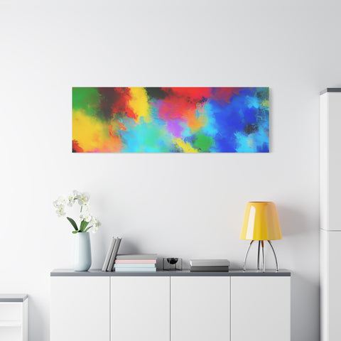 Abstract Color Burst Canvas Print — Vibrant Stretched Matte Wall Art