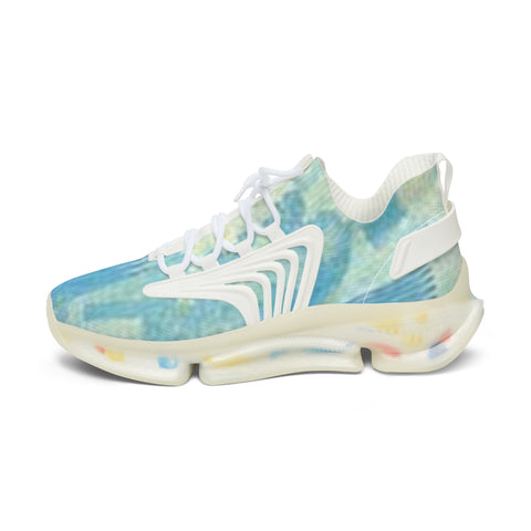 Women's Mesh Sneakers — Aqua Tie-Dye Breathable Athletic Shoes