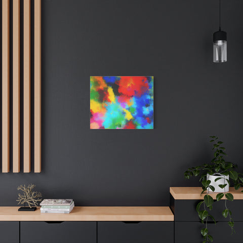 Abstract Color Burst Canvas Print — Vibrant Stretched Matte Wall Art