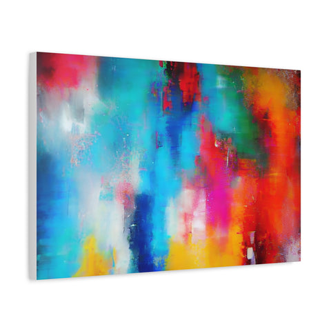 Vibrant Abstract Color Splash Matte Canvas Print
